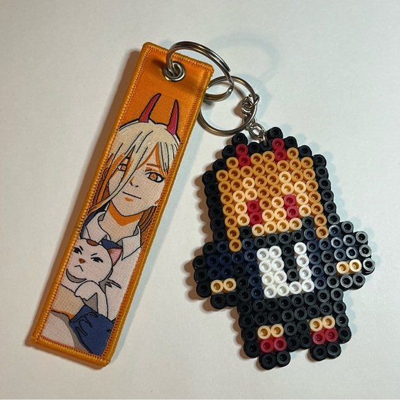 Chainsaw Man Power Keychain & Pixel Art Bundle - Picture 1 of 1